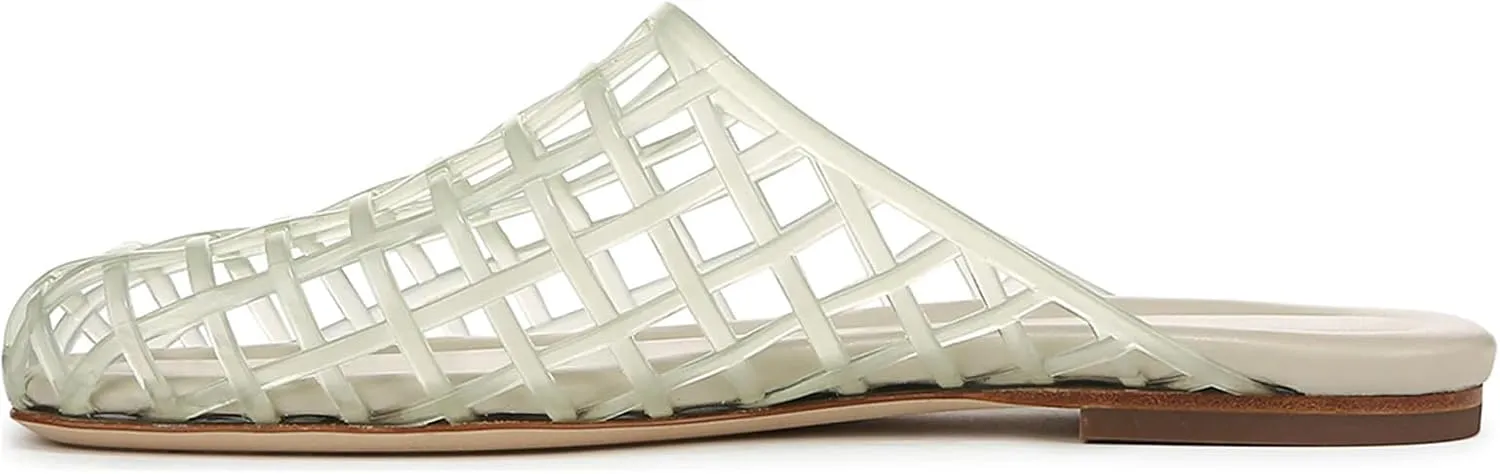 UBWDU Womens Clear Jelly Shoes Slip on Closed Toe Jelly Mesh Flats Sandals Slides Comfortable Summer Beach Slippers