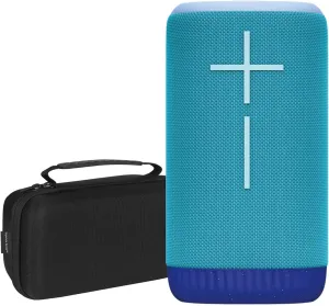 Ultimate Ears EVERBOOM Wireless Portable Waterproof Bluetooth Speaker, Azure Blue | Big Bass, Immersive 360° Sound, Floatable, Outdoor Boost, 180ft Range | with Signature Series Case