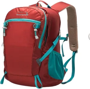 Ultralight Camping Backpack Outdoor Sports Bags Mountain Pocket Hiking Rucksack Daypack Traveling Cotton Canvas Bag(L - Light Coffee)