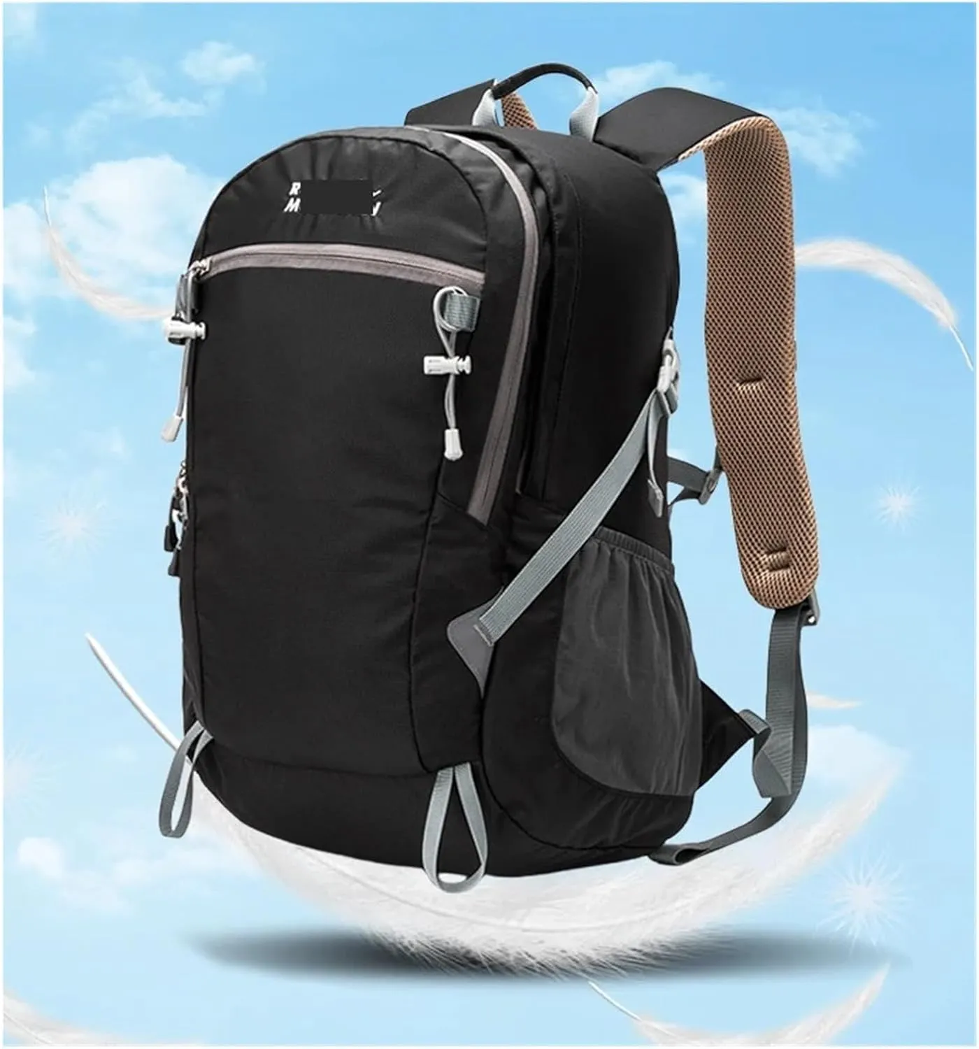 Ultralight Camping Backpack Outdoor Sports Bags Mountain Pocket Hiking Rucksack Daypack Traveling Cotton Canvas Bag(L - Light Coffee)