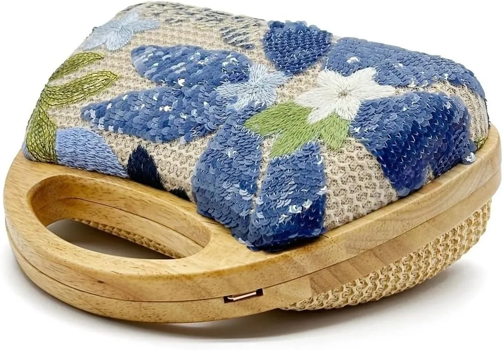 UMREN Straw Clutch Handbags Women Beach Crossbody Hand-woven Summer Purse Wallet Top handle Evening Bag for Wedding Party