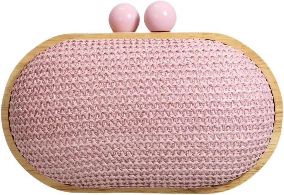 UMREN Straw Clutch Handbags Women Beach Crossbody Hand-woven Summer Purse Wallet Top handle Evening Bag for Wedding Party