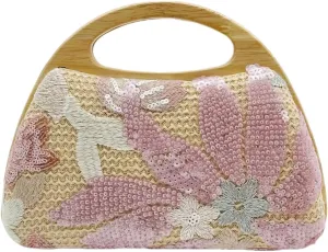 UMREN Straw Clutch Handbags Women Beach Crossbody Hand-woven Summer Purse Wallet Top handle Evening Bag for Wedding Party