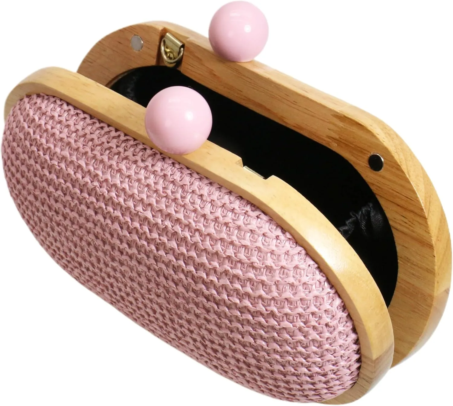 UMREN Straw Clutch Handbags Women Beach Crossbody Hand-woven Summer Purse Wallet Top handle Evening Bag for Wedding Party