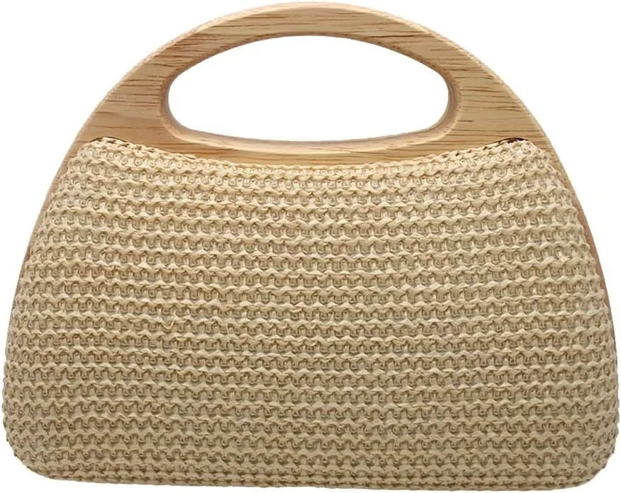UMREN Straw Clutch Handbags Women Beach Crossbody Hand-woven Summer Purse Wallet Top handle Evening Bag for Wedding Party