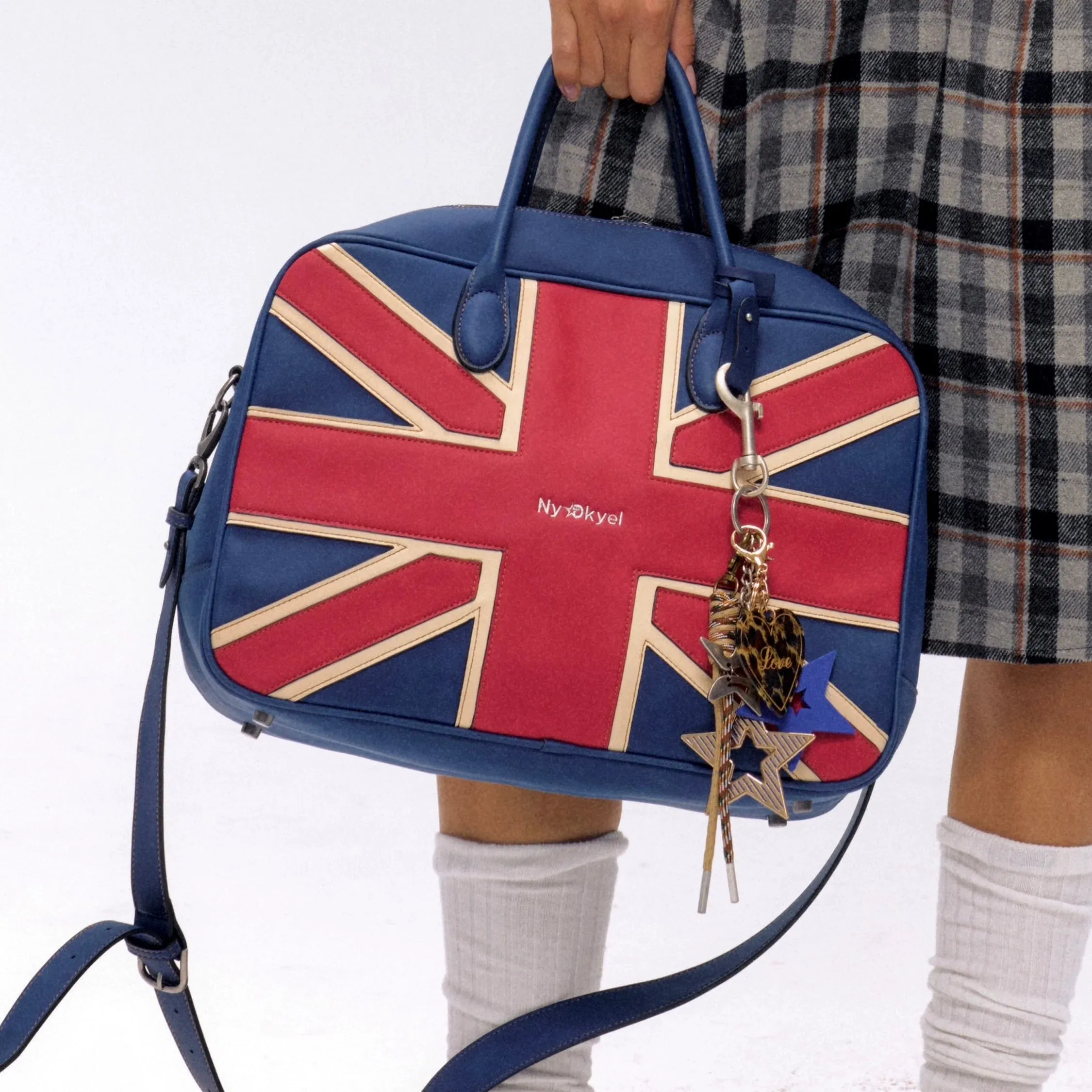 Union Jack Embroidery Boston Bag