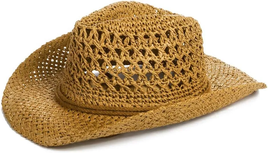 Unisex Straw Hats Summer Floppy Packable Panama Fedora Beach Sun Hat UPF 50  Adjustable Chin Strap