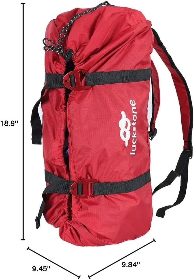 UNISTRENGH Waterproof Climbing Safety Rope Gear Storage Bag Backpacks 500D Anti-Tear Oxford Pouch For Downhill Mountaineering (Red)