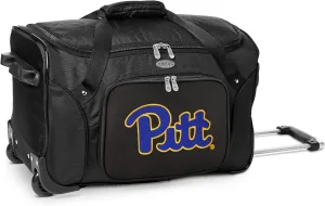University of Pittsburgh Panthers Lightweight 22-inch Wheeled Duffel Bag with Telescopic Handle - Perfect Overnight Bag for Travel, Weekend Getaways, Airports, Gym, and Commuting