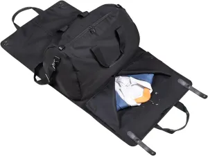 Univivi 2 in 1 High Capacity Hanging Suit Luggage Travel Bags, Carry On Garment Duffel Bag with Shoulder Strap for Travel and Business Wrinkle Free (Black)