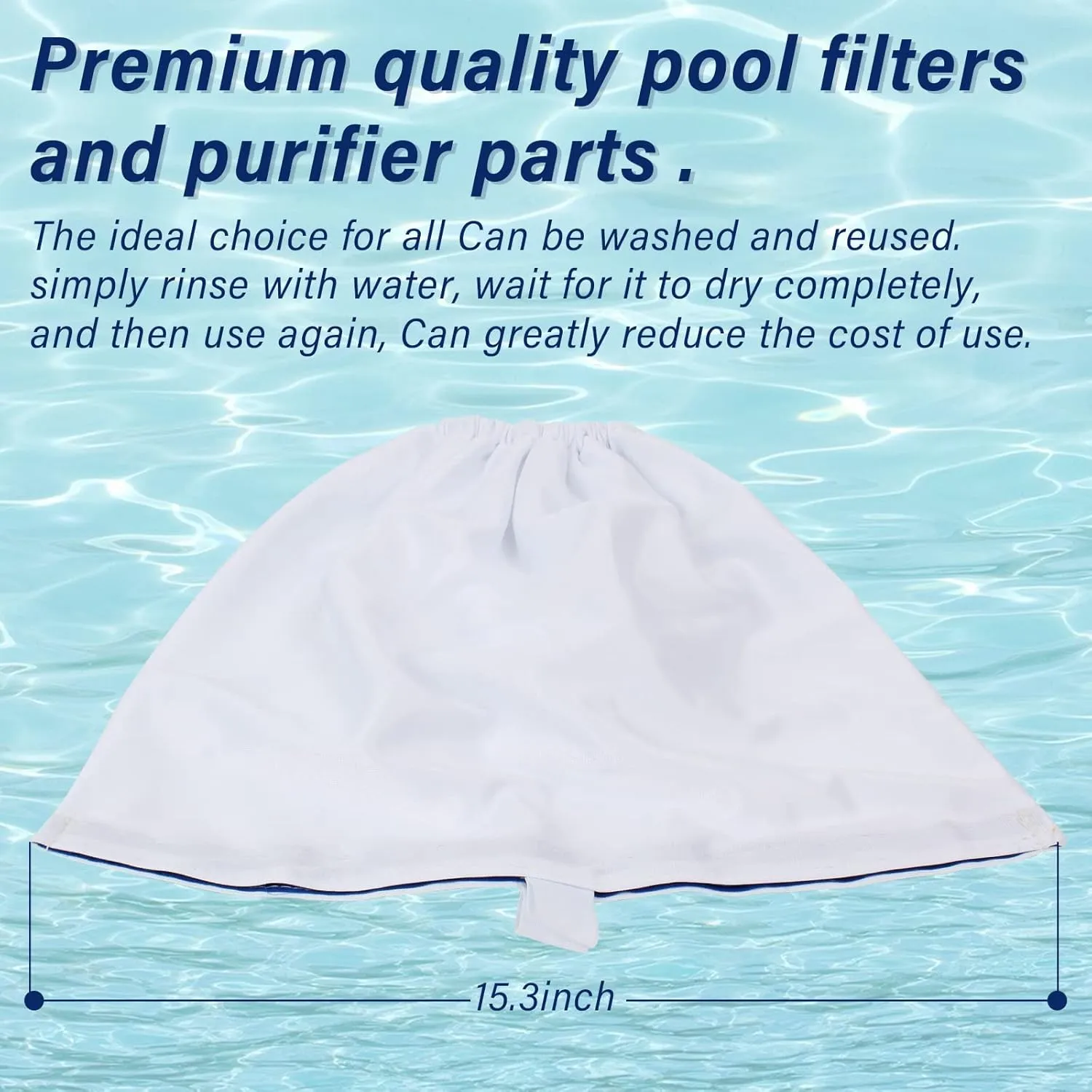 Upgrade Pool Cleaner Fine Filter Bag Replacement for Aquabot/Aqua Filter Bag Products 8114,Fits Pool Spa Part Small Wheeled Aquabot Cleaners S-2-40 S2-50 Pura 4X Pura 5X