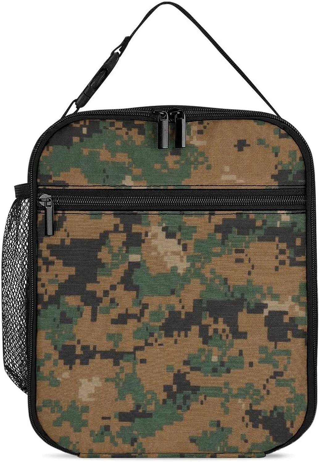 US Marine Force Lunch Bag For Men Women Reusable Lunch Box Marpat Camouflage Insulated Portable Meal Tote For Work Travel Picnic
