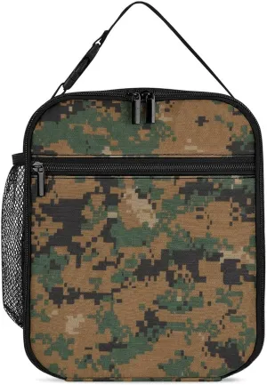 US Marine Force Lunch Bag For Men Women Reusable Lunch Box Marpat Camouflage Insulated Portable Meal Tote For Work Travel Picnic