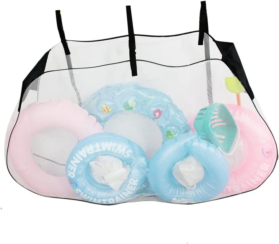 VALINK Pool Float Storage Bag - Pool Storage Bag Pool Toy Storage Swimming Pool Bag Large Hanging Net Bag Swimming Pool Accessories Toy Organizer for pool Fence, Beach