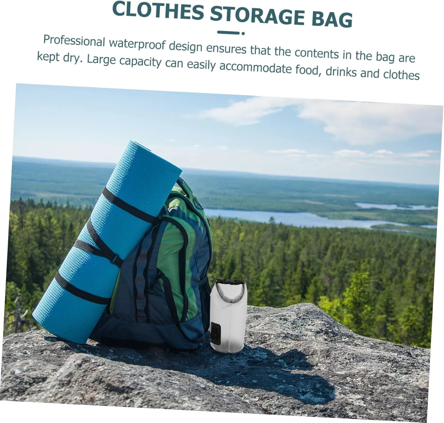 VANZACK 1pc Rafting Swimming Bag Transparent Backpack Clear Kayak Floating Waterproof Dry Waterproof Pouches for Cell Phones Waterproof Bags for Beach White 3l Floating Bag Portable Pvc