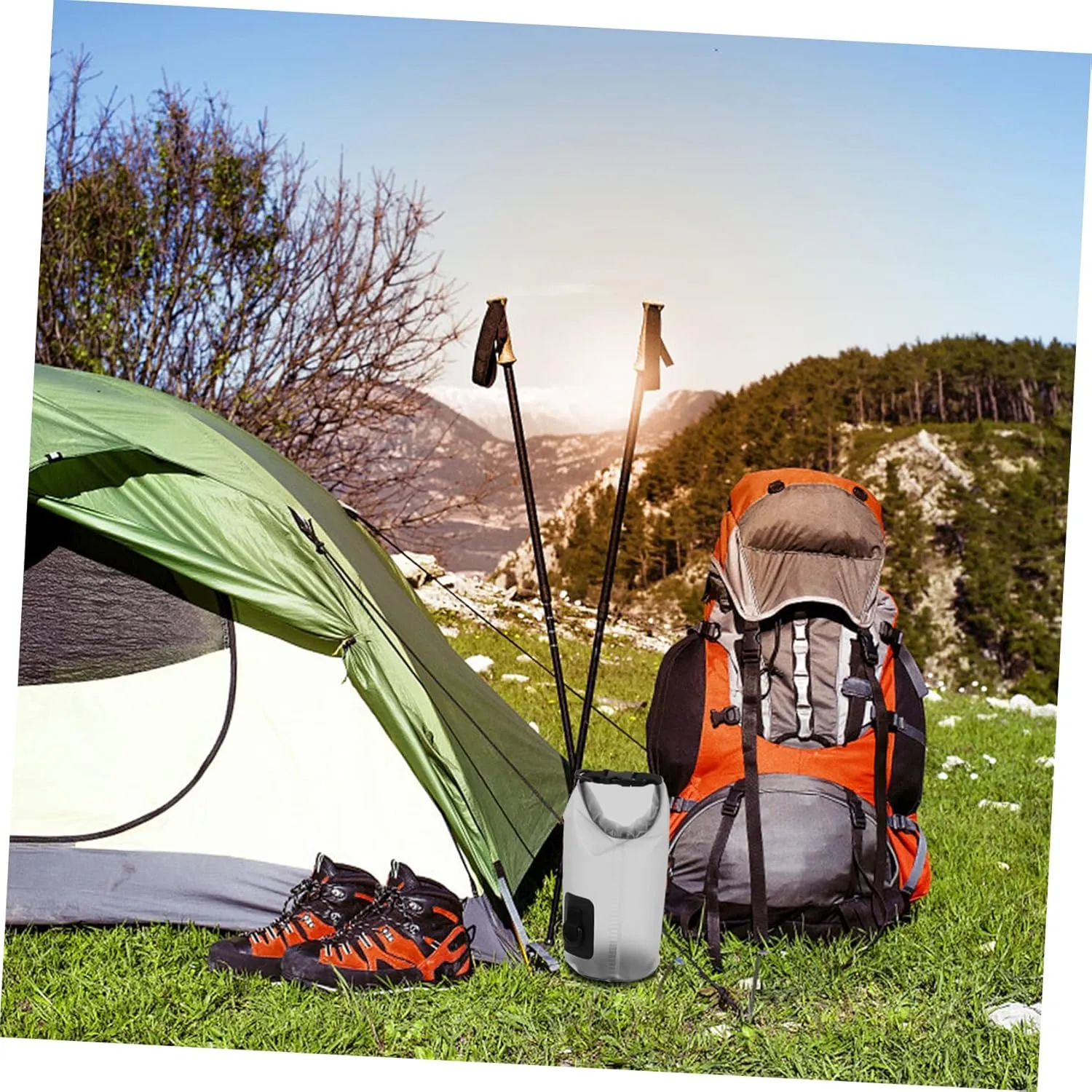 VANZACK 1pc Rafting Swimming Bag Transparent Backpack Clear Kayak Floating Waterproof Dry Waterproof Pouches for Cell Phones Waterproof Bags for Beach White 3l Floating Bag Portable Pvc