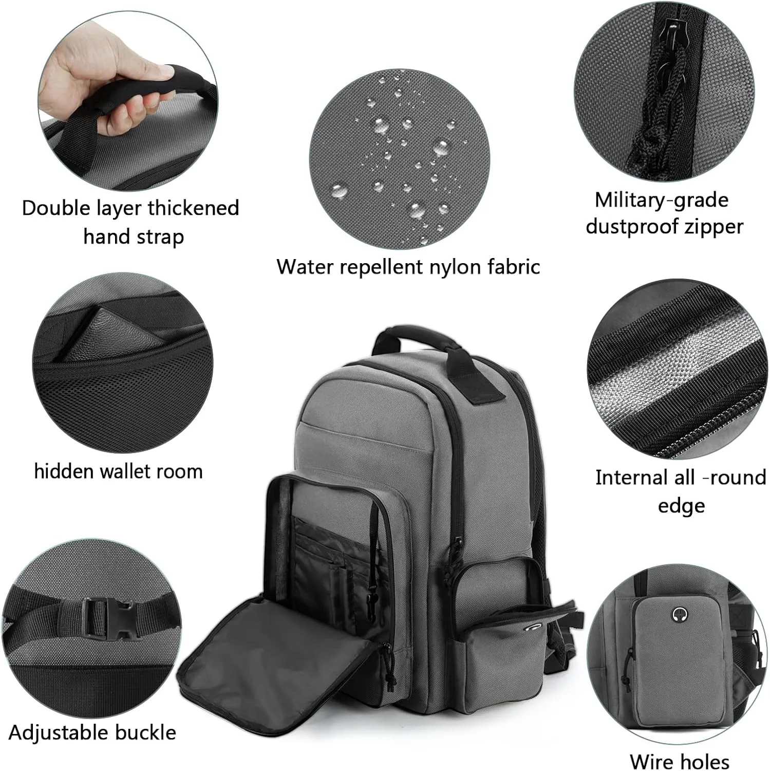 VEAGIA Tactical Travel Laptop Backpack For Men Large Heavy Duty Work Backpack Airline Approved Hiking Waterproof Bag