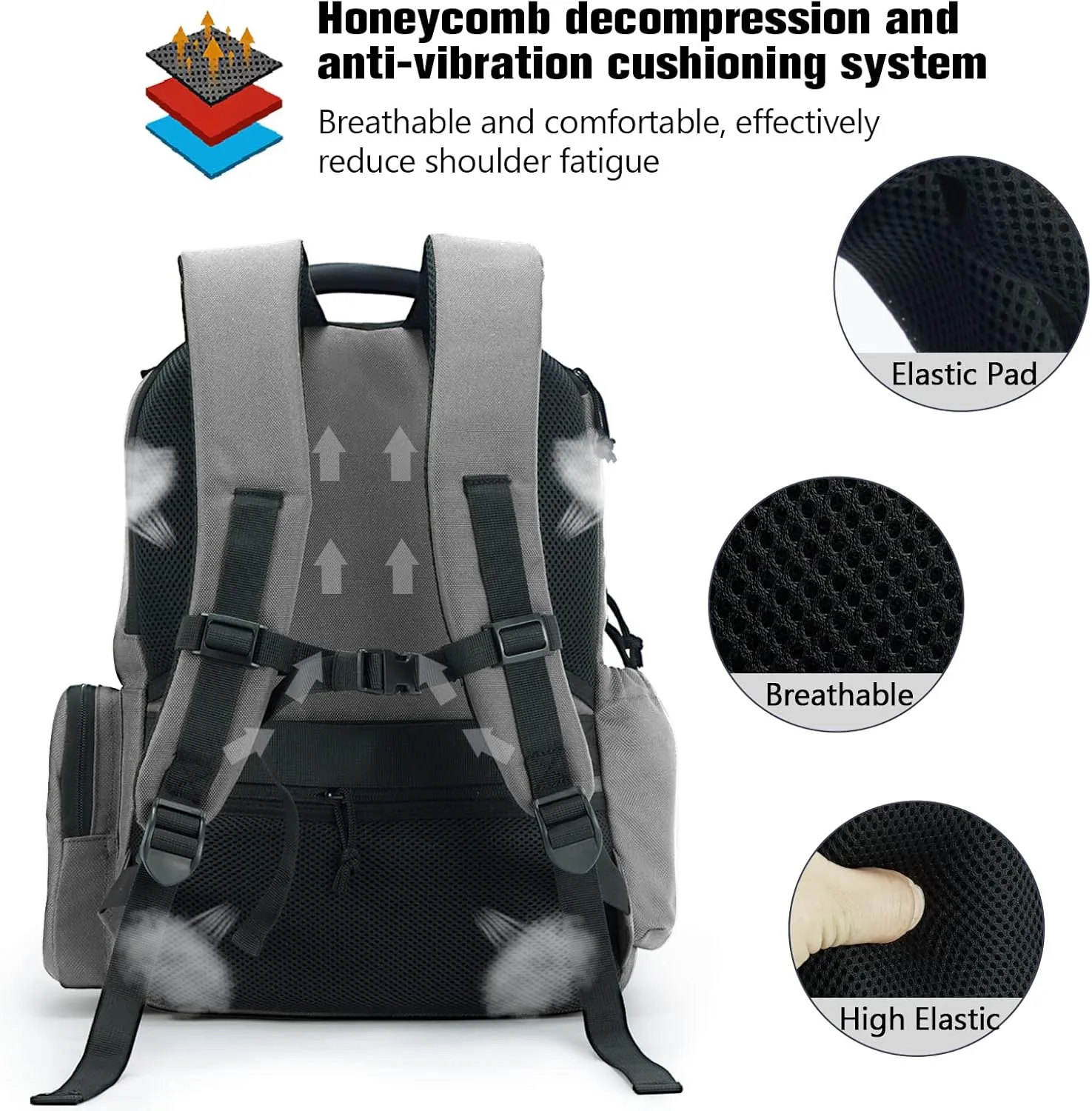 VEAGIA Tactical Travel Laptop Backpack For Men Large Heavy Duty Work Backpack Airline Approved Hiking Waterproof Bag