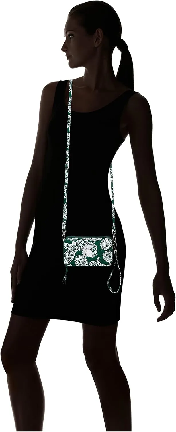 Vera Bradley Women's Cotton Collegiate All in One Crossbody Purse with RFID Protection (Multiple Teams Available)