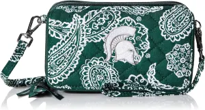 Vera Bradley Women's Cotton Collegiate All in One Crossbody Purse with RFID Protection (Multiple Teams Available)