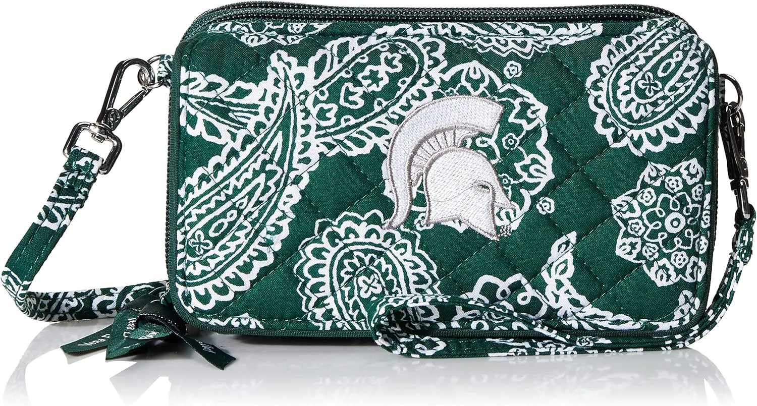 Vera Bradley Women's Cotton Collegiate All in One Crossbody Purse with RFID Protection (Multiple Teams Available)