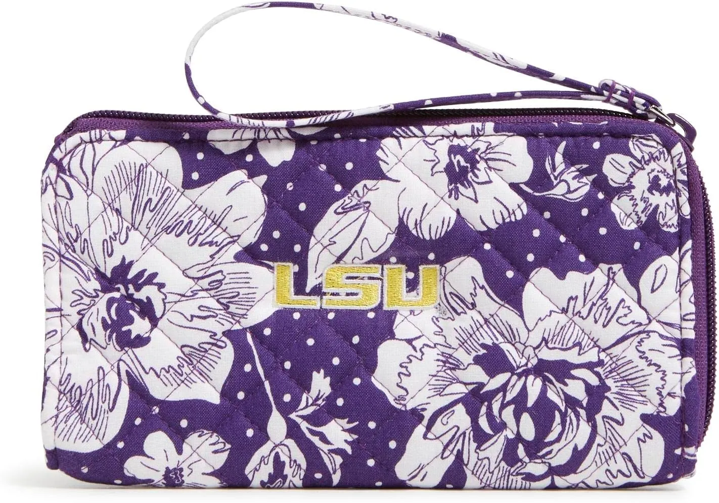 Vera Bradley Women's Cotton Collegiate Front Zip Wristlet with RFID Protection (Multiple Teams Available)