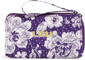 Vera Bradley Women's Cotton Collegiate Front Zip Wristlet with RFID Protection (Multiple Teams Available)