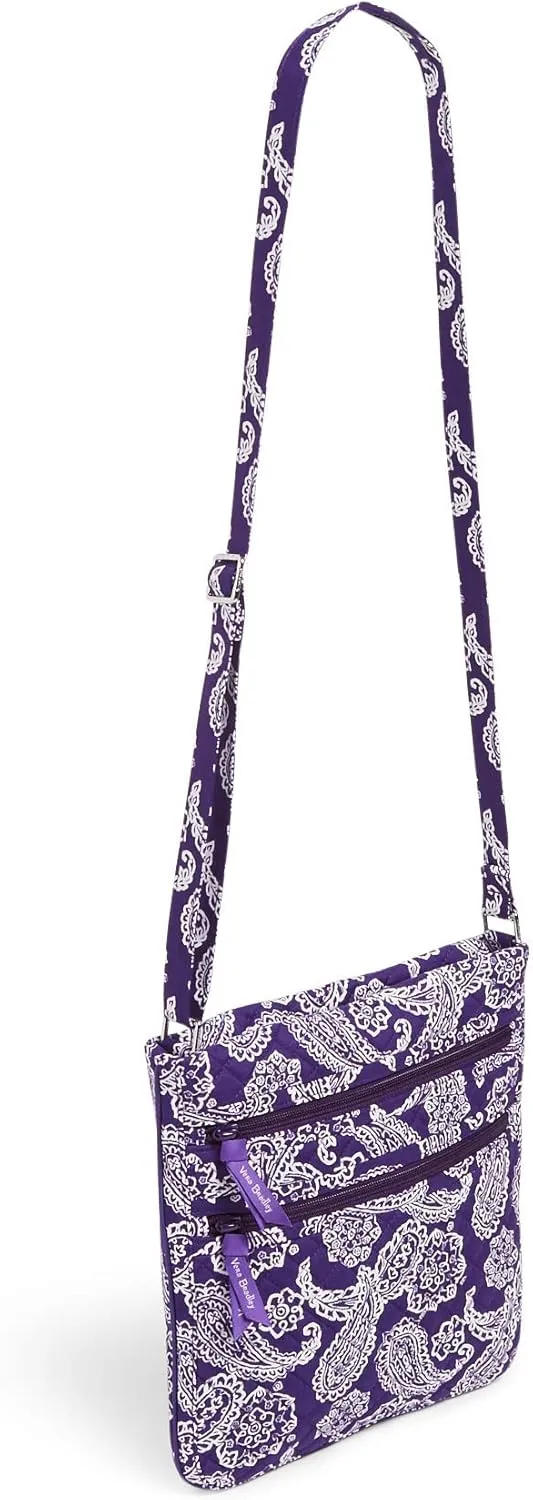 Vera Bradley Women's Cotton Collegiate Triple Zip Hipster Crossbody Purse (Multiple Teams Available)