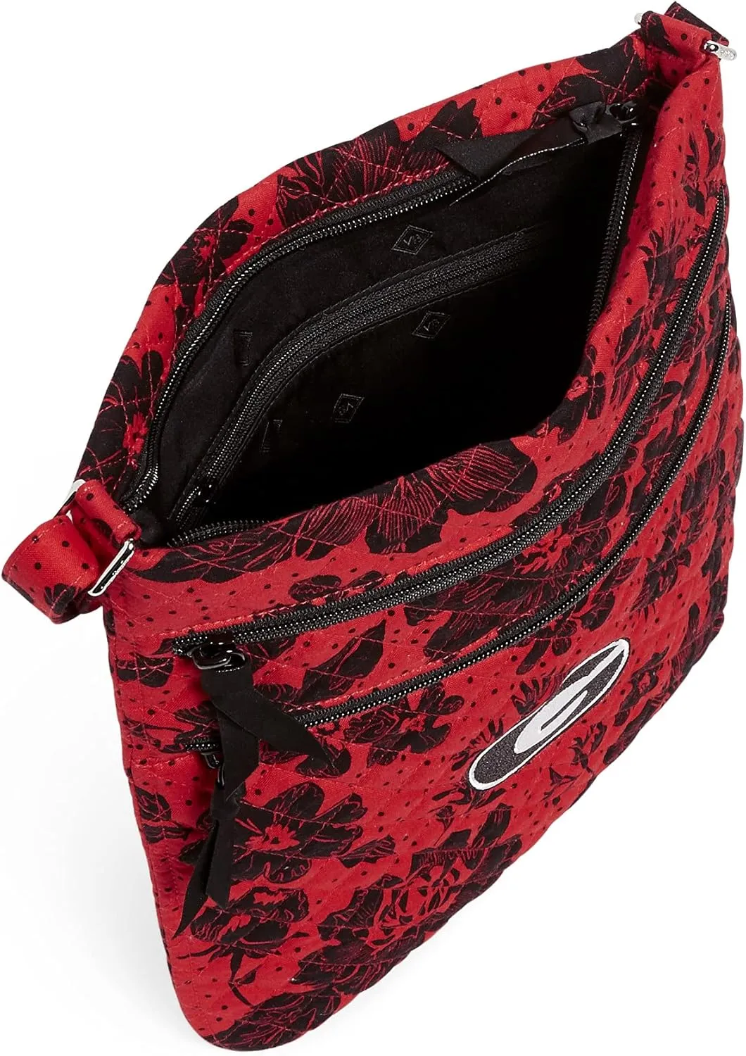 Vera Bradley Women's Cotton Collegiate Triple Zip Hipster Crossbody Purse (Multiple Teams Available)