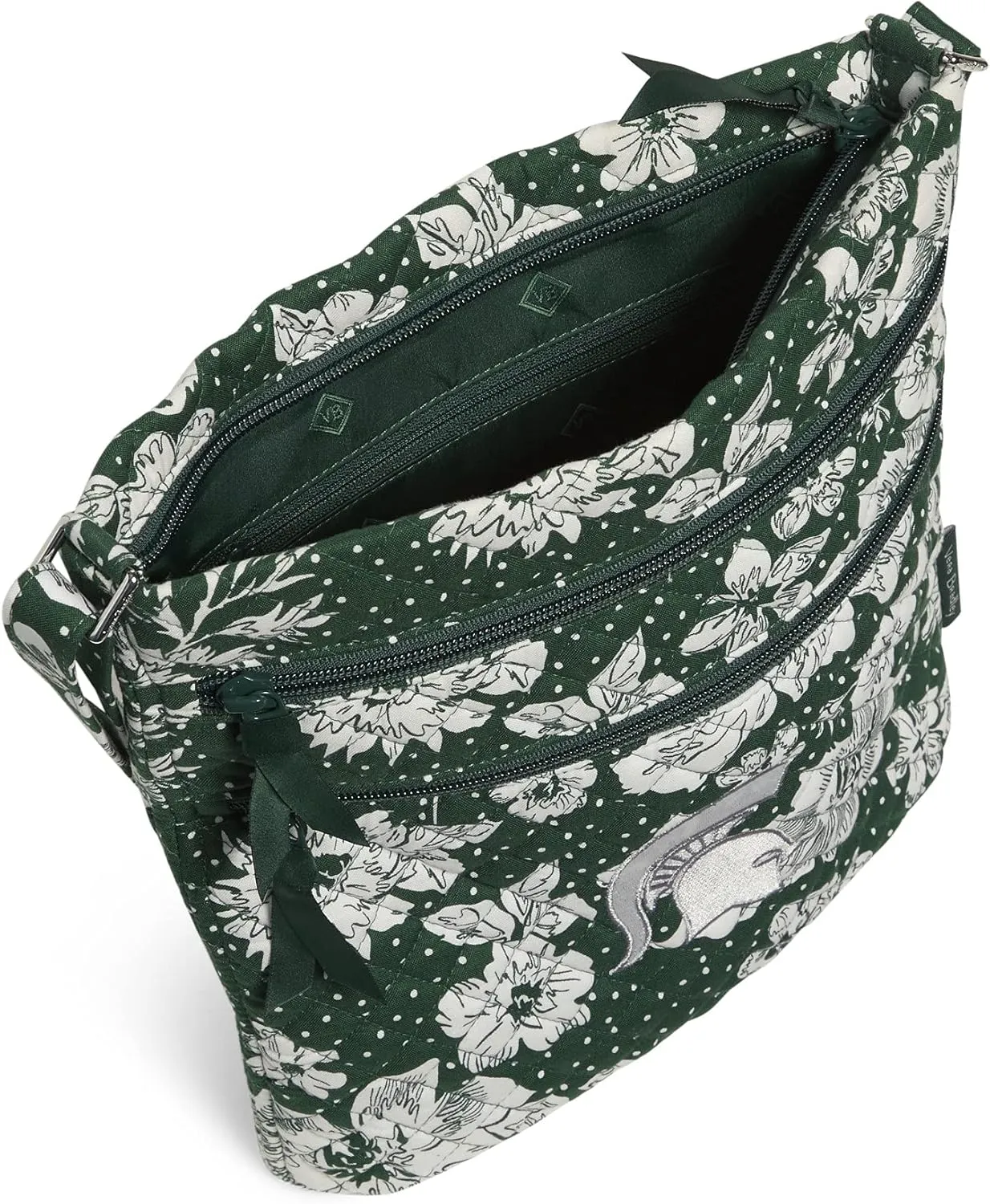 Vera Bradley Women's Cotton Collegiate Triple Zip Hipster Crossbody Purse (Multiple Teams Available)
