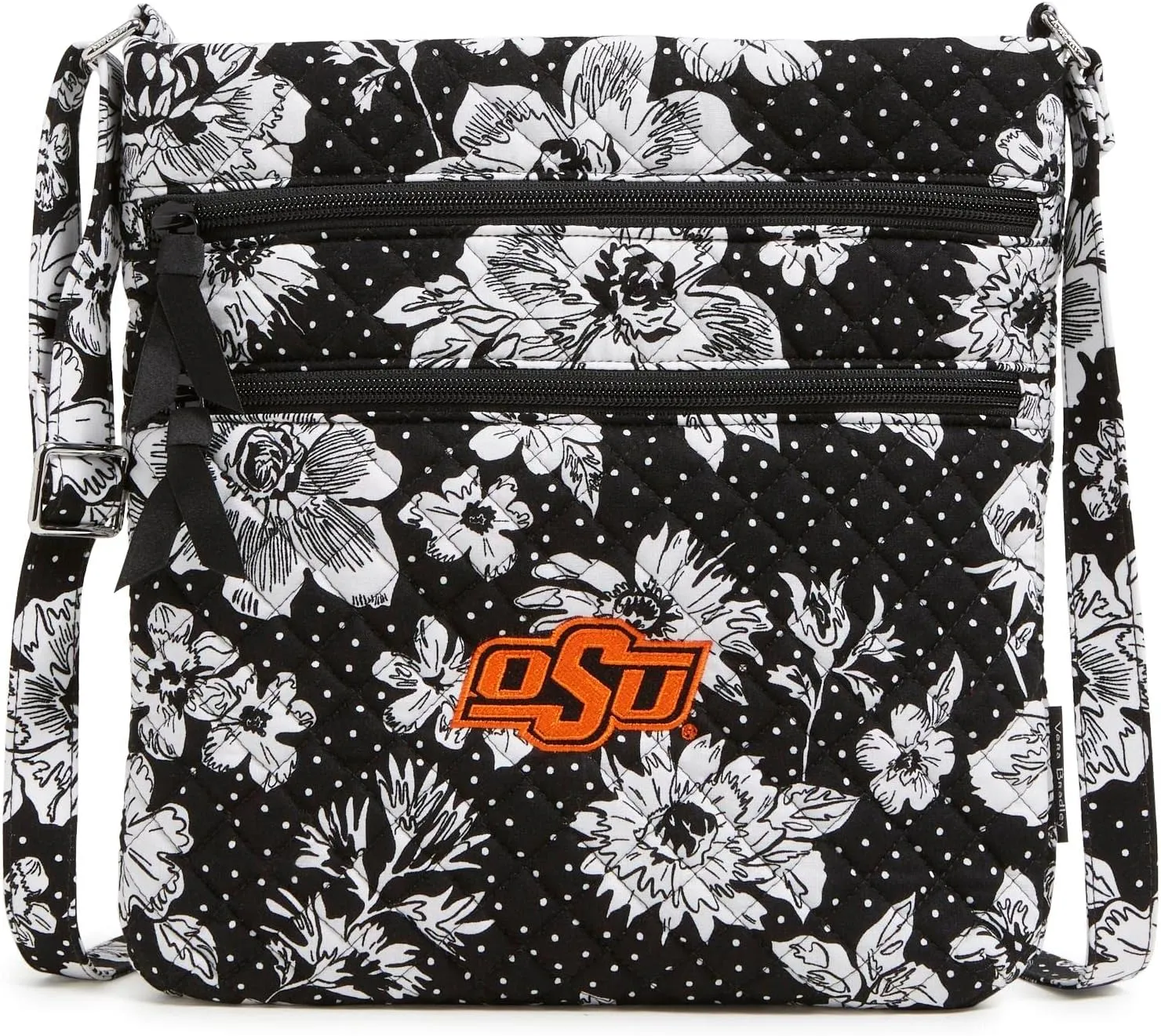 Vera Bradley Women's Cotton Collegiate Triple Zip Hipster Crossbody Purse (Multiple Teams Available)
