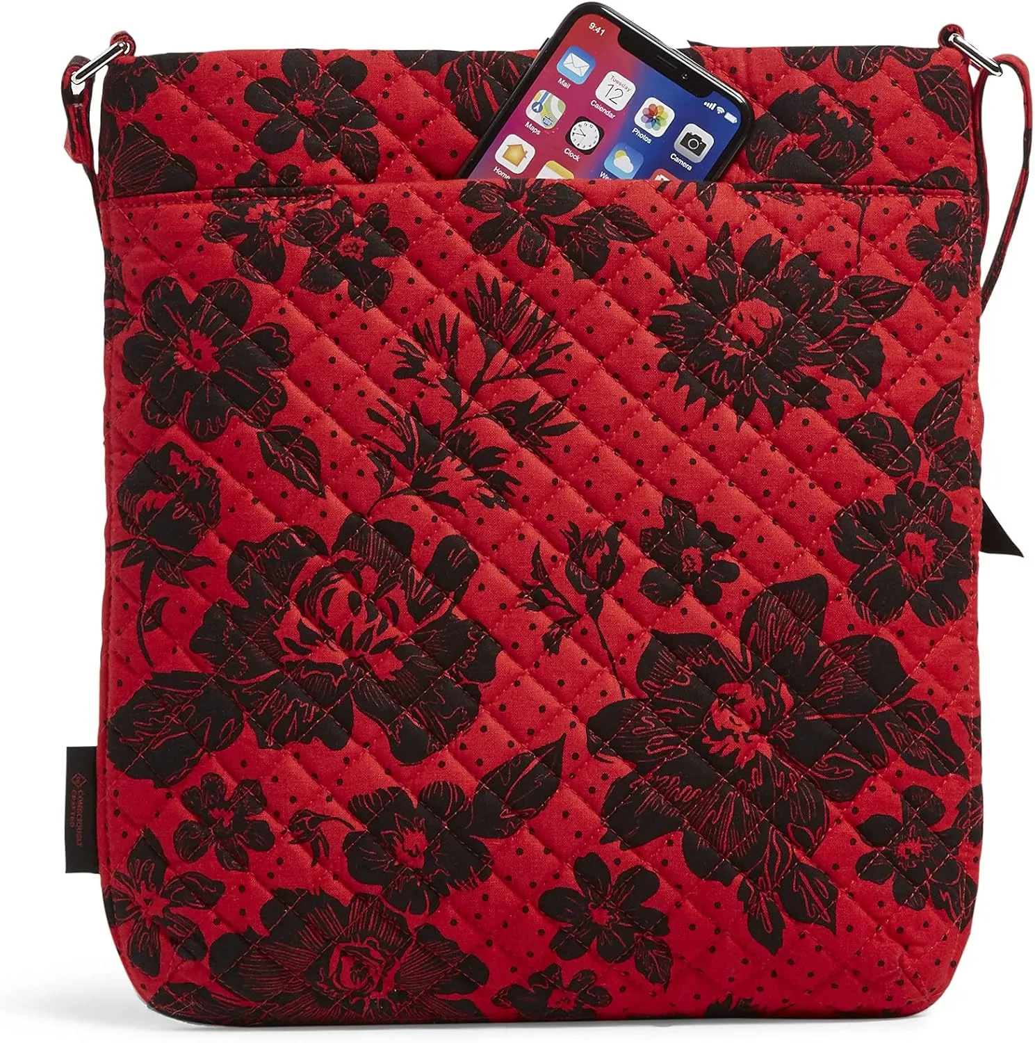Vera Bradley Women's Cotton Collegiate Triple Zip Hipster Crossbody Purse (Multiple Teams Available)