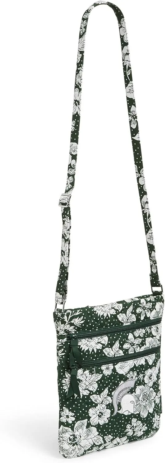 Vera Bradley Women's Cotton Collegiate Triple Zip Hipster Crossbody Purse (Multiple Teams Available)