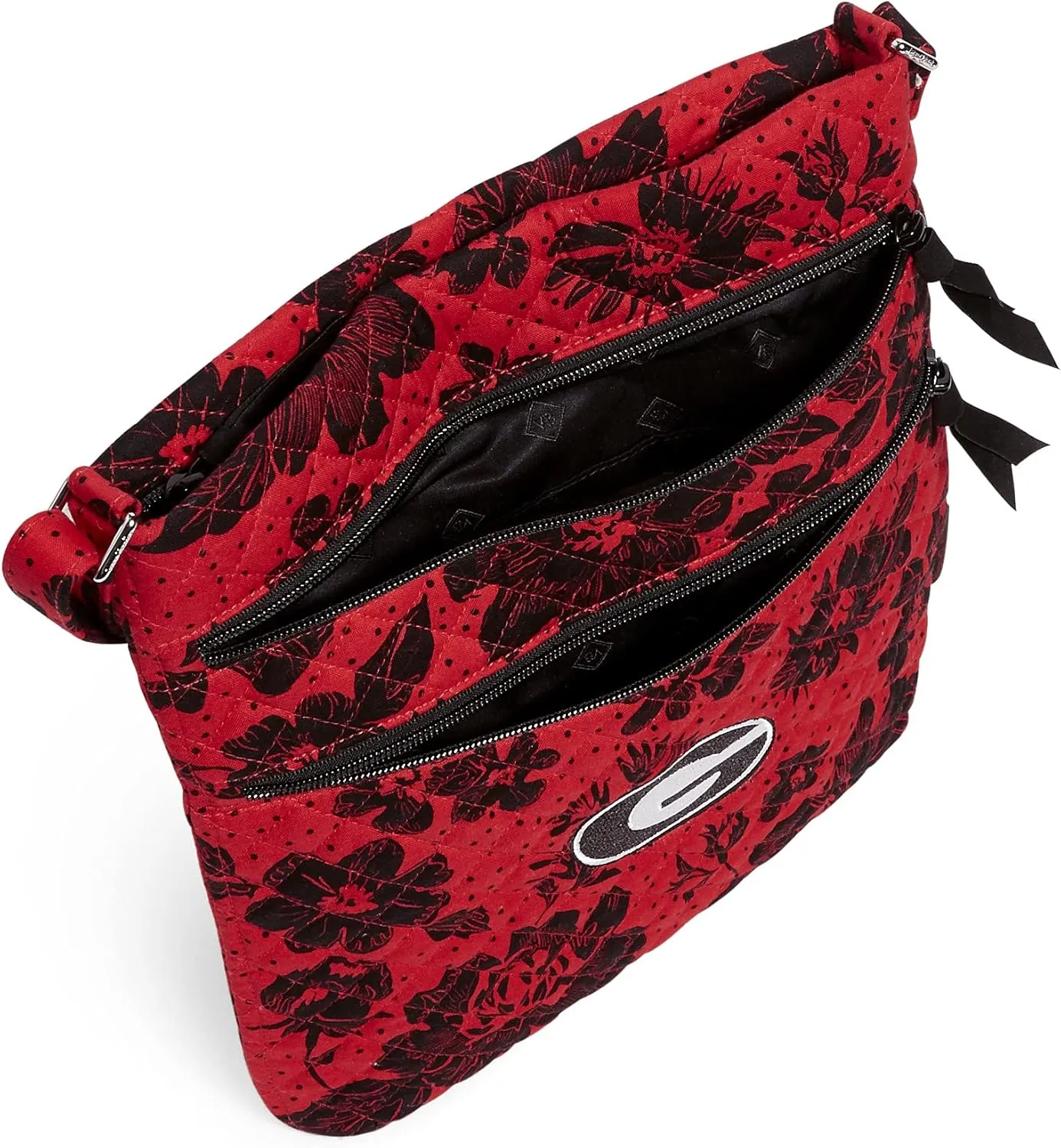 Vera Bradley Women's Cotton Collegiate Triple Zip Hipster Crossbody Purse (Multiple Teams Available)
