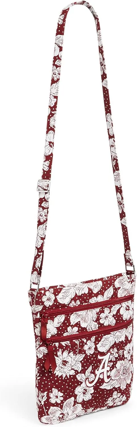 Vera Bradley Women's Cotton Collegiate Triple Zip Hipster Crossbody Purse (Multiple Teams Available)