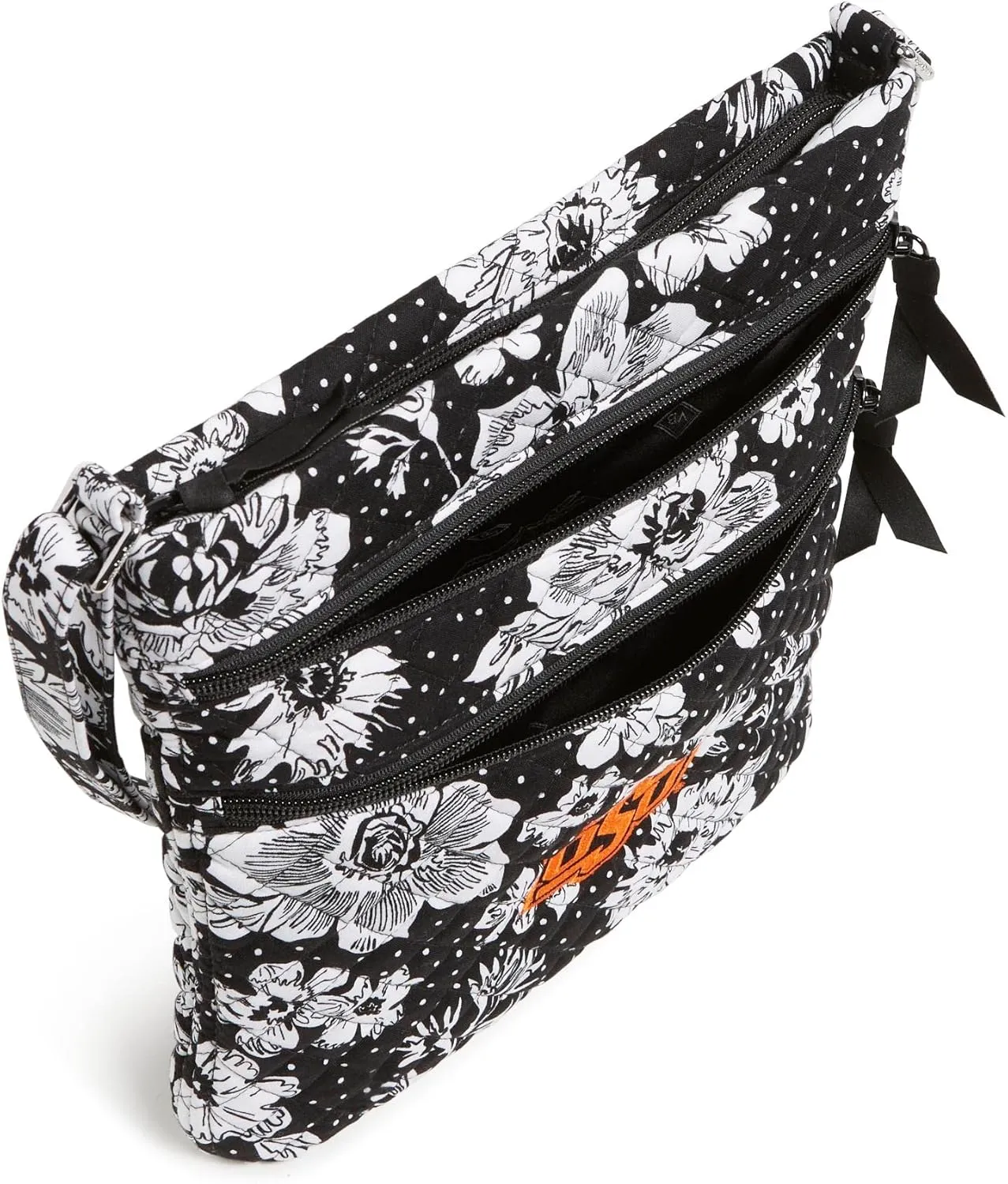 Vera Bradley Women's Cotton Collegiate Triple Zip Hipster Crossbody Purse (Multiple Teams Available)