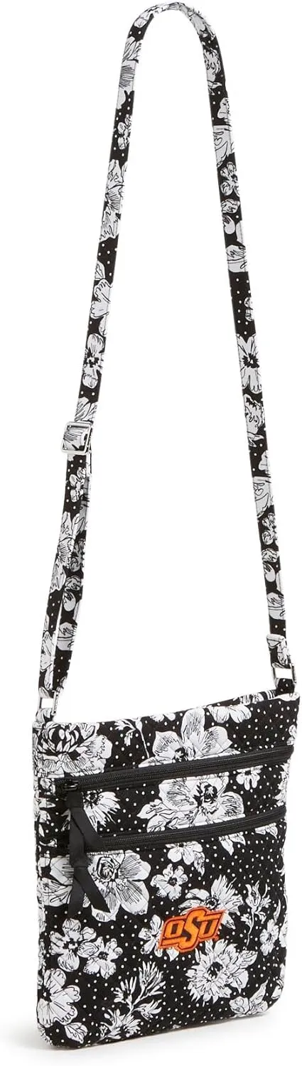 Vera Bradley Women's Cotton Collegiate Triple Zip Hipster Crossbody Purse (Multiple Teams Available)