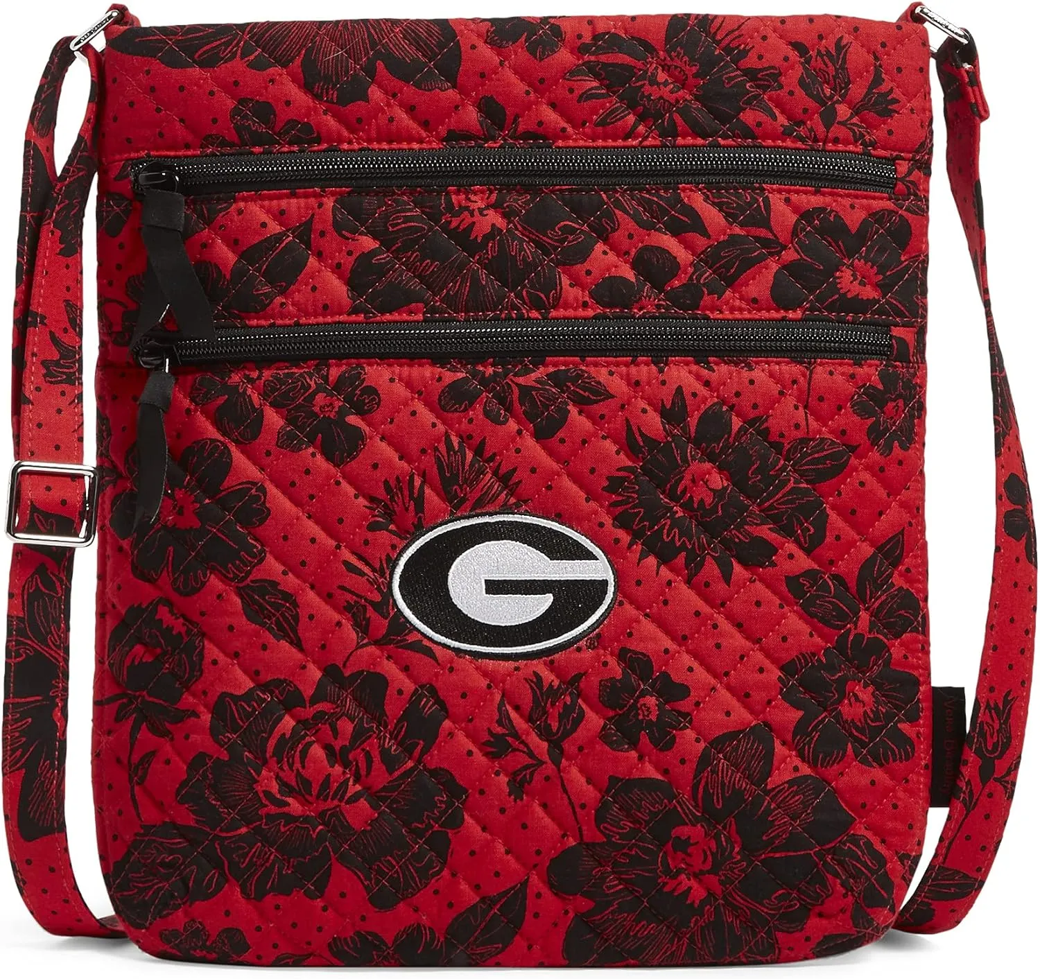 Vera Bradley Women's Cotton Collegiate Triple Zip Hipster Crossbody Purse (Multiple Teams Available)
