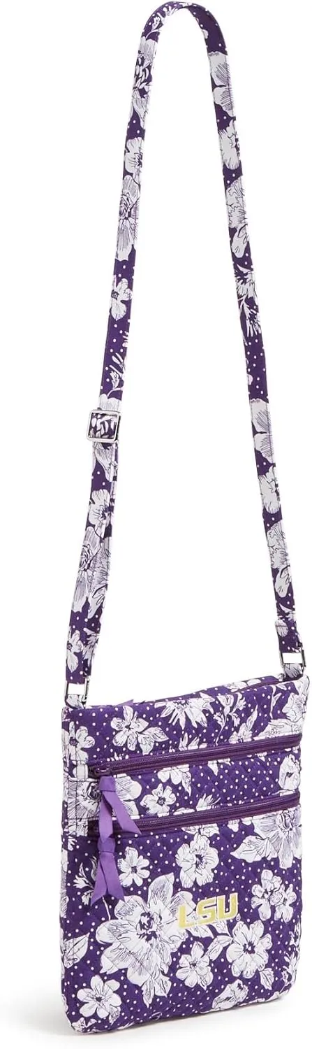 Vera Bradley Women's Cotton Collegiate Triple Zip Hipster Crossbody Purse (Multiple Teams Available)