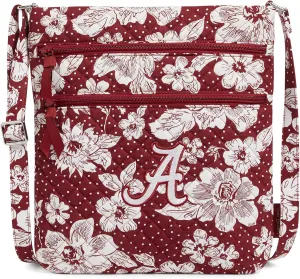Vera Bradley Women's Cotton Collegiate Triple Zip Hipster Crossbody Purse (Multiple Teams Available)