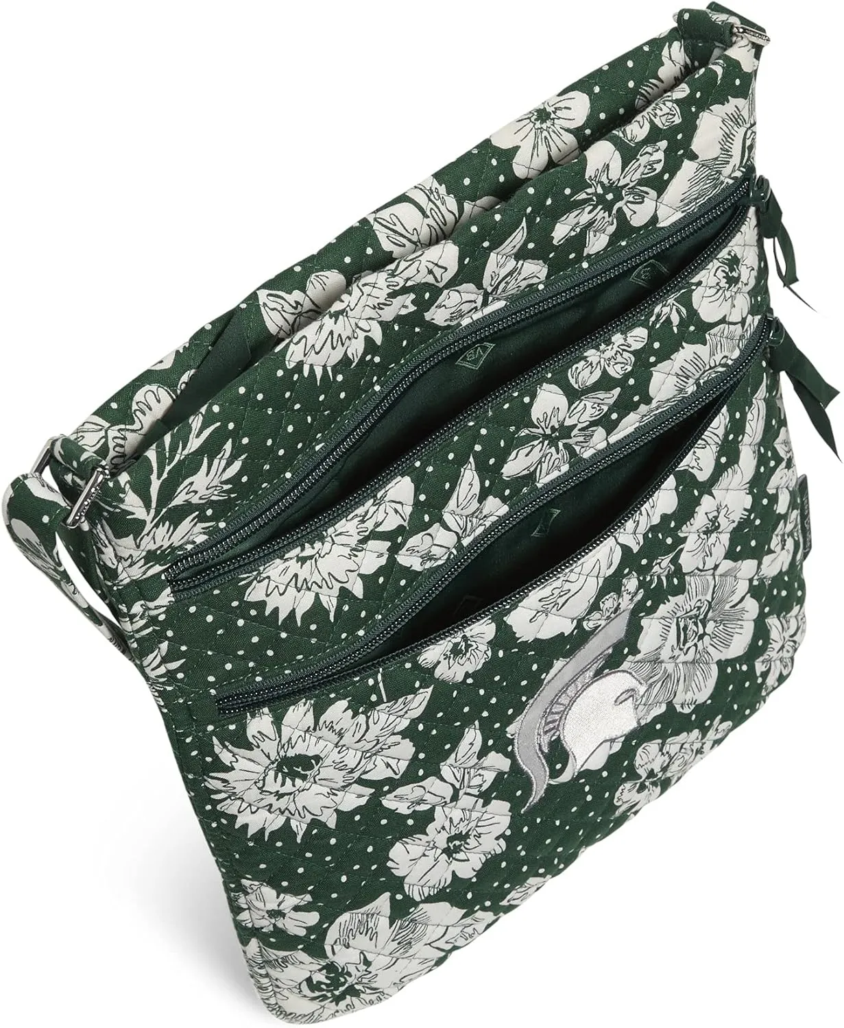 Vera Bradley Women's Cotton Collegiate Triple Zip Hipster Crossbody Purse (Multiple Teams Available)