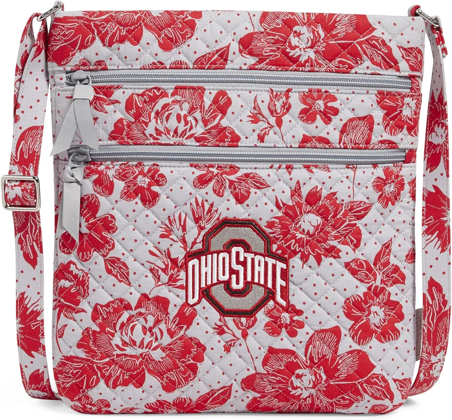 Vera Bradley Women's Cotton Collegiate Triple Zip Hipster Crossbody Purse (Multiple Teams Available)
