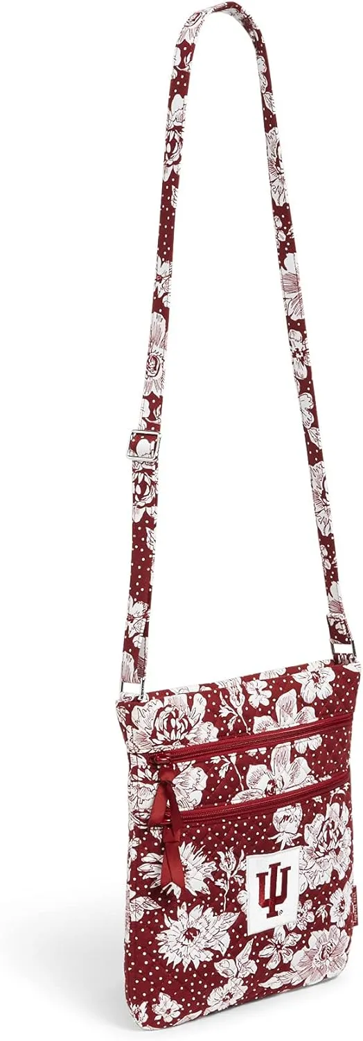 Vera Bradley Women's Cotton Collegiate Triple Zip Hipster Crossbody Purse (Multiple Teams Available)