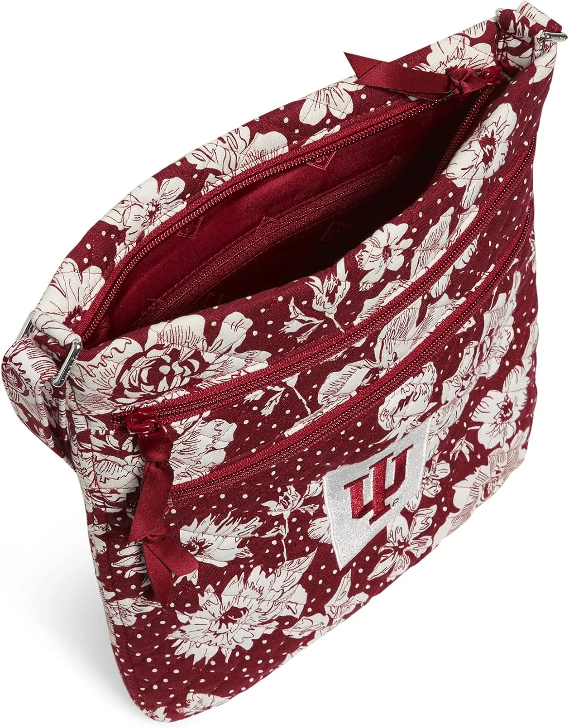 Vera Bradley Women's Cotton Collegiate Triple Zip Hipster Crossbody Purse (Multiple Teams Available)
