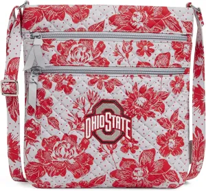 Vera Bradley Women's Cotton Collegiate Triple Zip Hipster Crossbody Purse (Multiple Teams Available)
