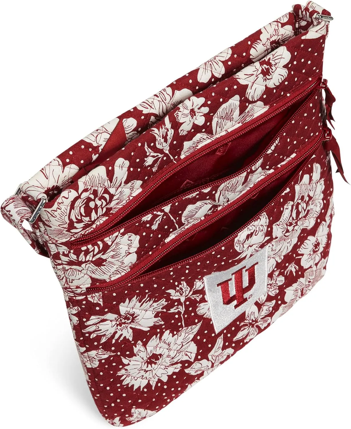 Vera Bradley Women's Cotton Collegiate Triple Zip Hipster Crossbody Purse (Multiple Teams Available)