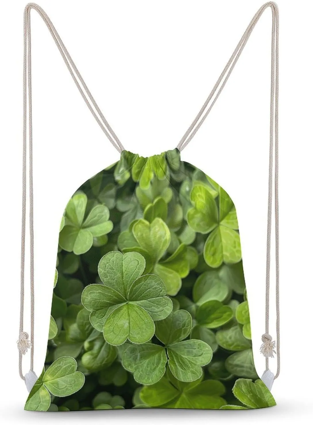 Vibrant Green Grass Drawstring Backpack for Women Men Drawstring Bag for Travel Swimming Sports Gym Bag