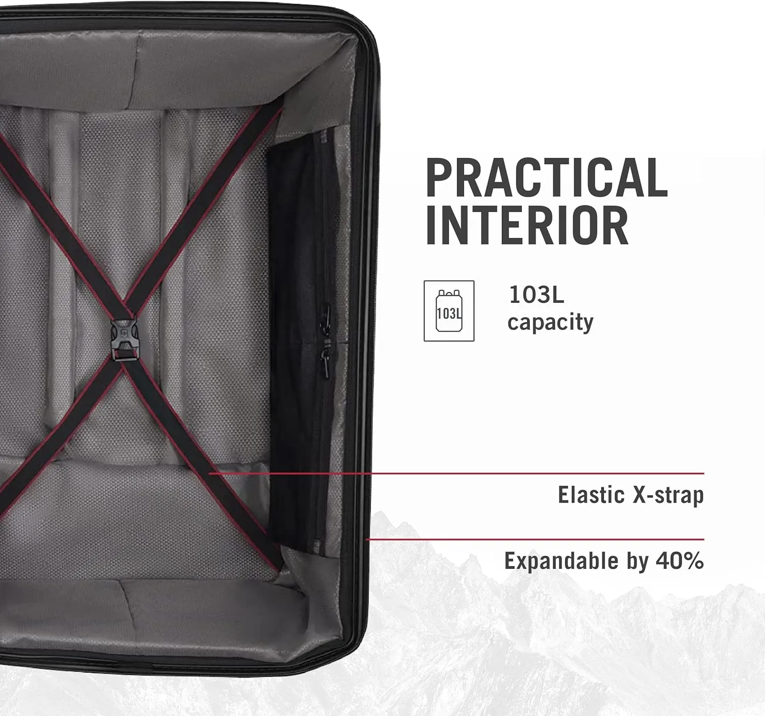 Victorinox Spectra 3.0 Expandable Large Case - Modern Hardside Luggage - Rolling Suitcase with Spinner Wheels - Holds Travel Accessories - 103 Liters, Red