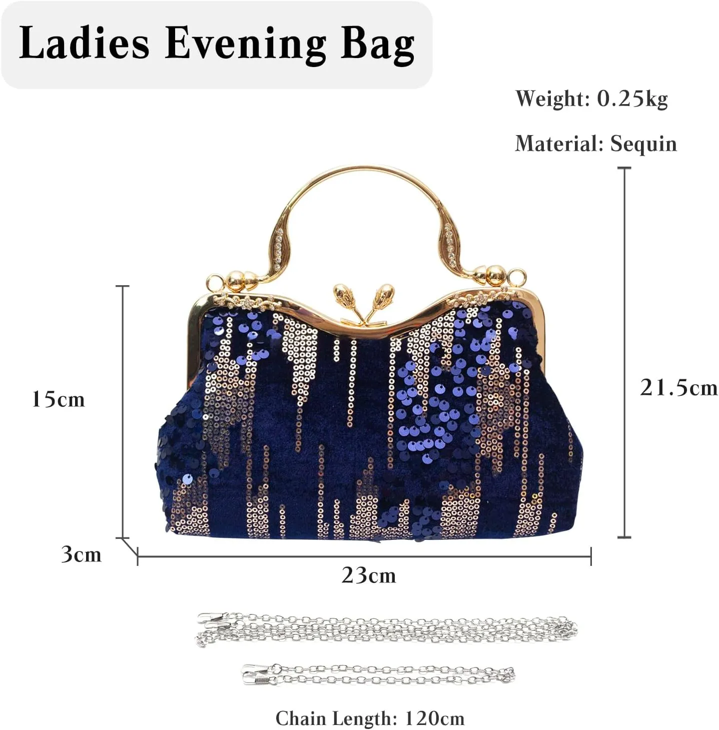 Vintage 1920s Evening Bag for Women Velvet Clutch Bag Sparkly Sequin Handbag Bridal Wedding Purse