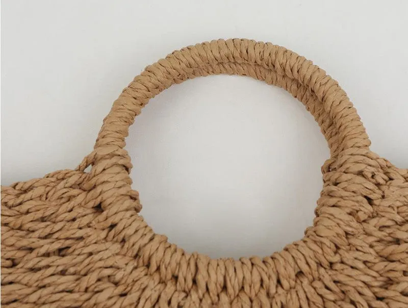 VINTAGE 2 RATTAN BEACH HANDBAG